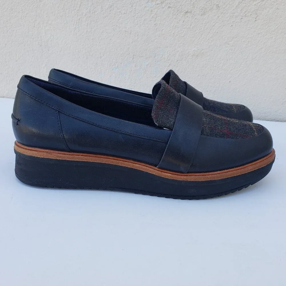 Tartan plaid platform chunky Teadale Elsa loafers - Picture 2 of 14